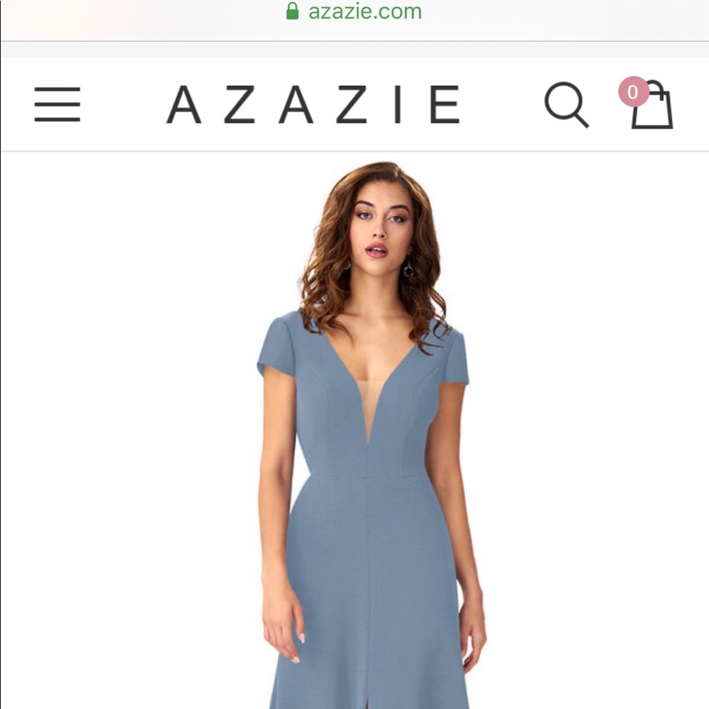 Azazie Dusty Blue Bridesmaid Gown/Prom/Wedding